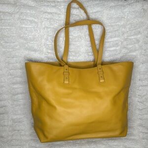 Jigsaw‎ Yellow Leather Tote Bag